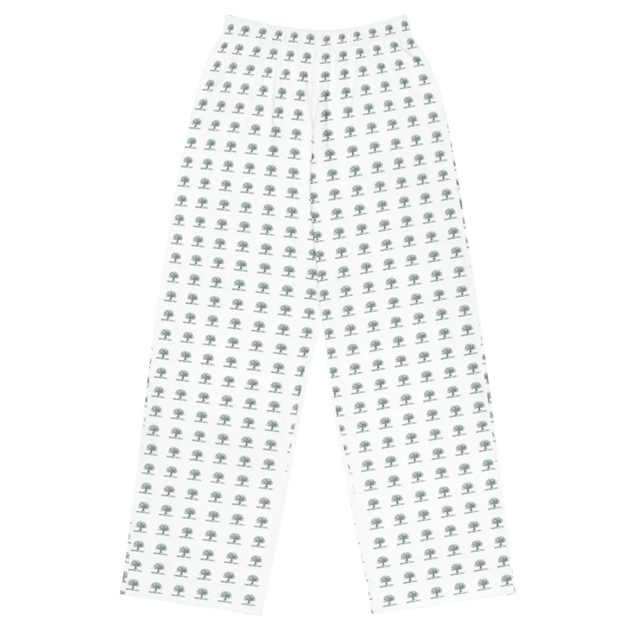 Graphic Grove All Over White Unisex Wide-Leg Pants product image (1)