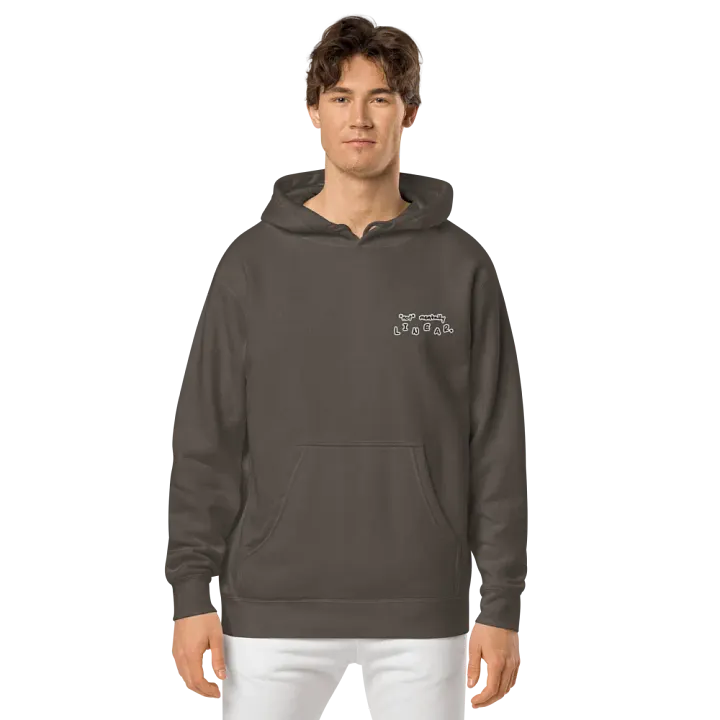*not* mentally linear (L.C. bubble design) embroidered pigment hoodie product image (2)
