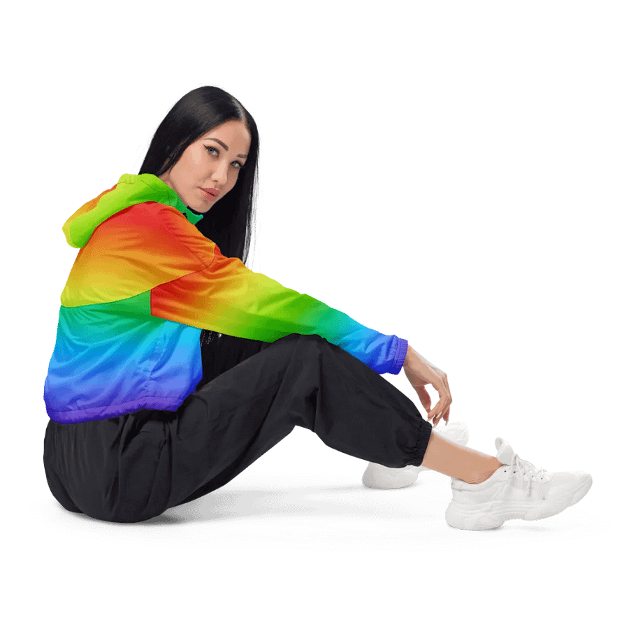 Rainbow Women's Cropped Windbreaker product image (6)