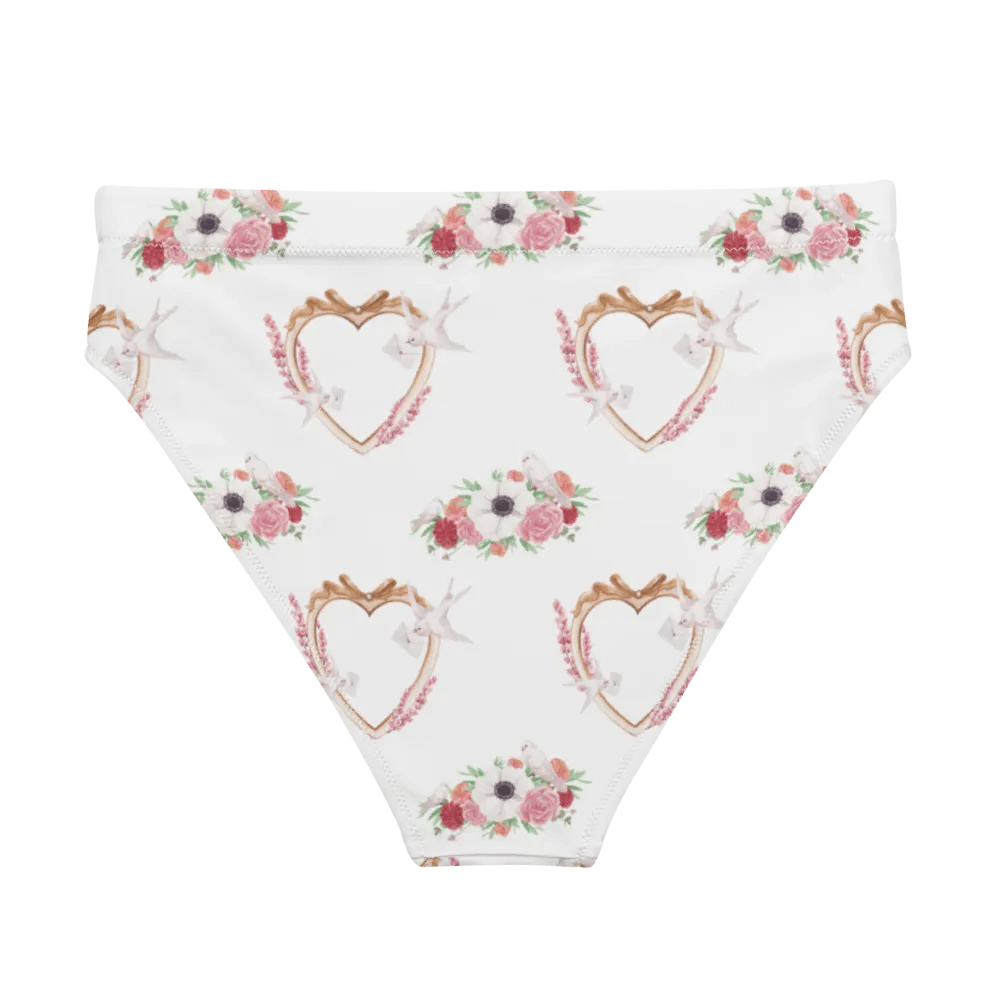 Watercolour Floral Pattern High Waisted Bikini Bottom - V2 product image (2)