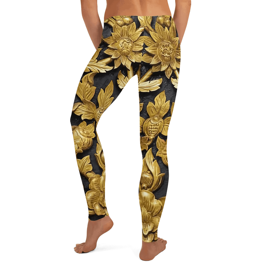 Golden Botanical Elegance Leggings product image (8)