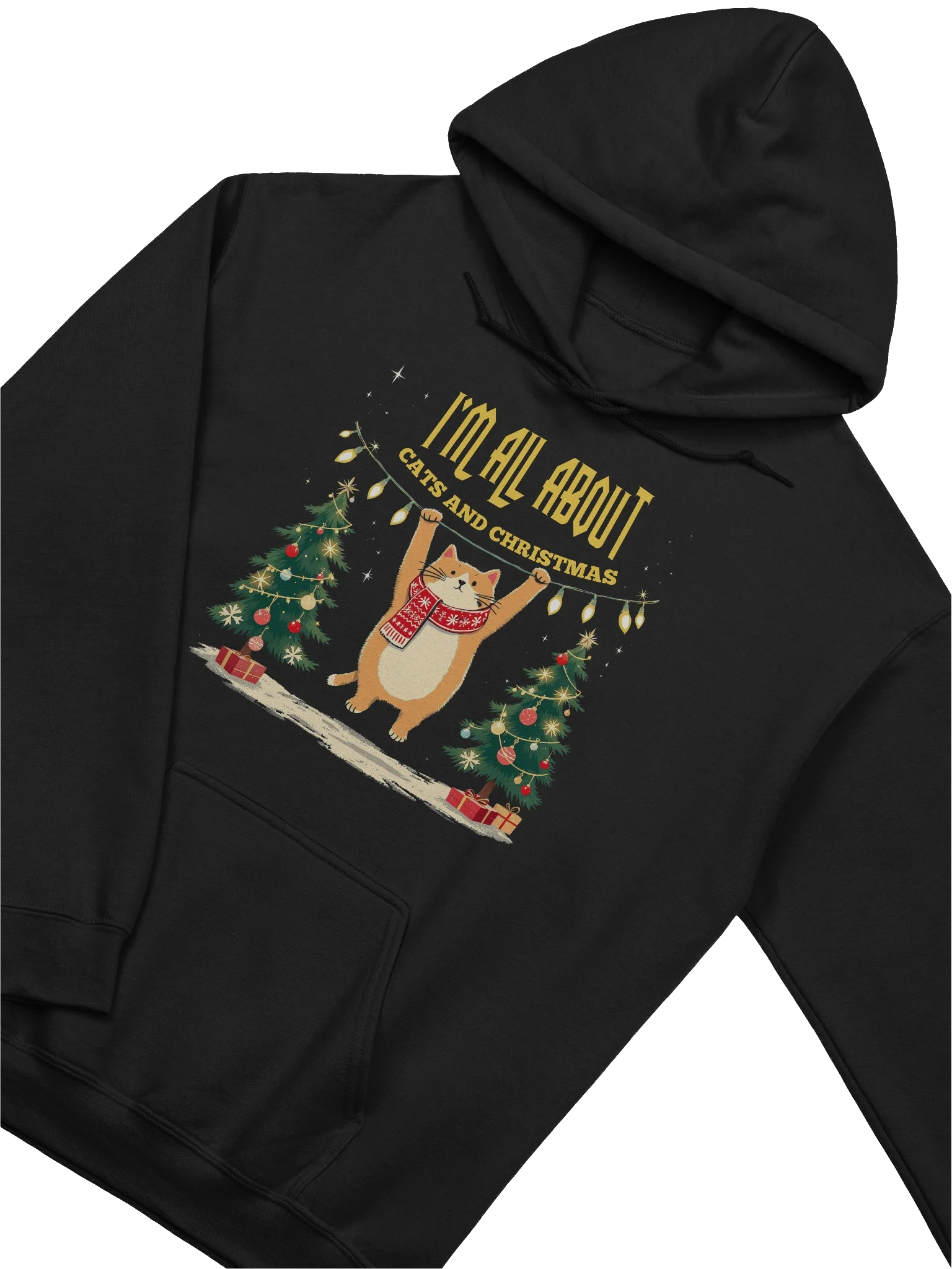 All About Cats and Christmas – Festive Lights Hoodie product image (15)