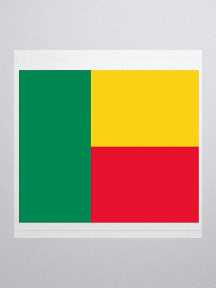Exclusive Benin Flag Kiss-Cut Stickers - High-Quality Vinyl, Multiple Sizes product image (3)