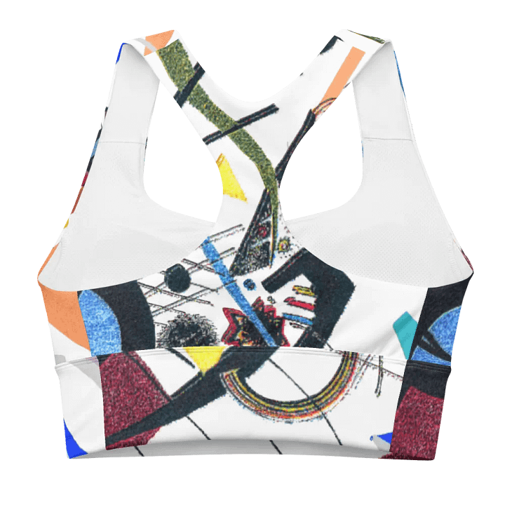 Abstract Lithographic Pattern Design Longline Sports Bra - V1 product image (1)