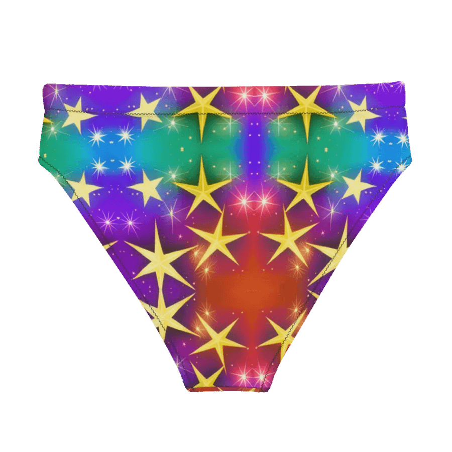Shine Bright in Our Eco-Friendly Star Print String Bikini Top product image (10)