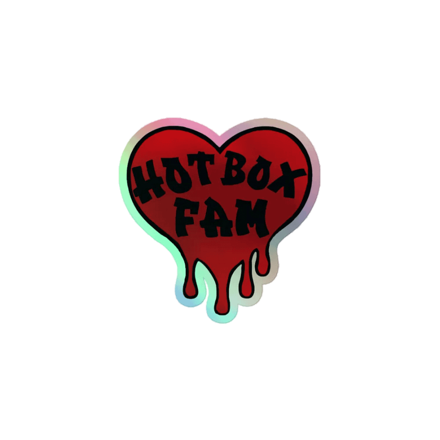 HOT BOX FAM SOLID RED LOGO STICKER product image (1)