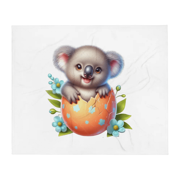 Koala Easter Egg - Throw Blanket product image (1)