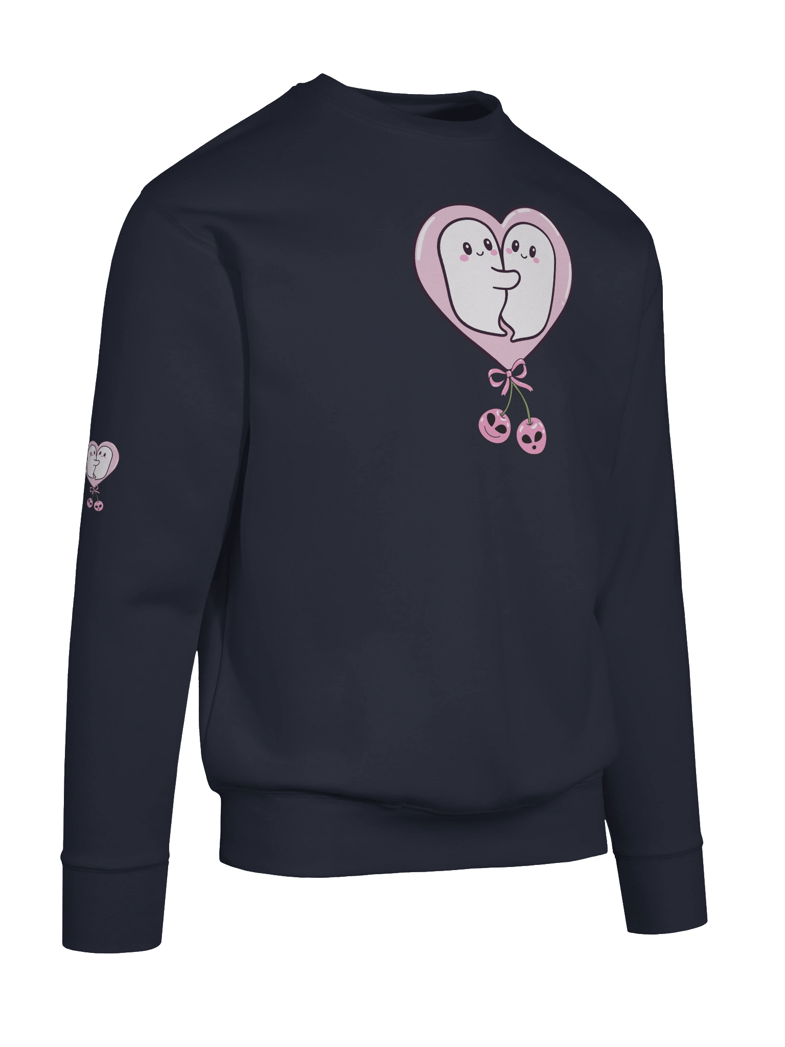 Cute Ghosts in Love Sweatshirt – Heart & Cherries product image (100)