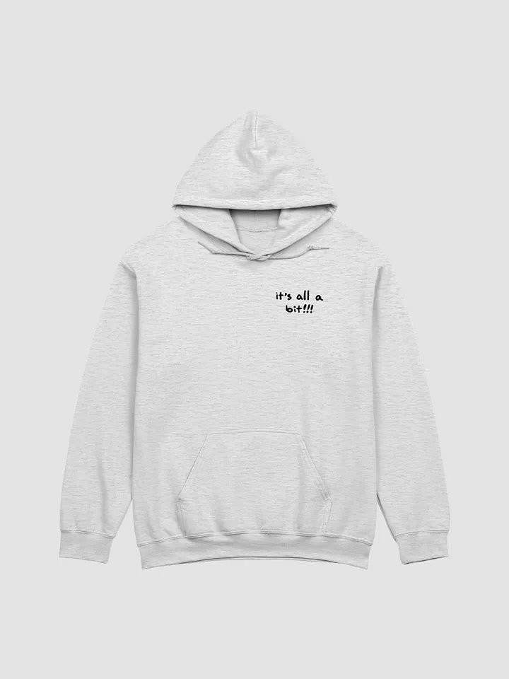 “It’s all a bit!!!” (sm. design) classic hoodie product image (2)