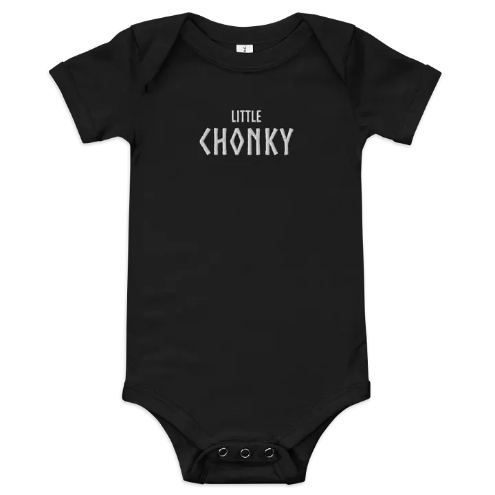 Little CHONKY - Baby One Piece White Embroidery product image (1)