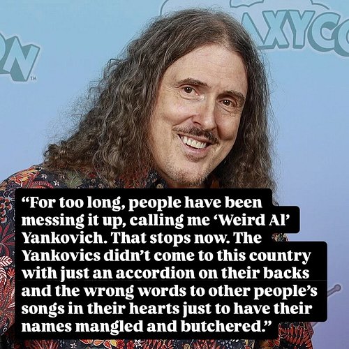 It's YankoVICK not YankoVICH. Weird Al appeared on Colbert last night to set the record straight. #weirdal #weirdalyankovic #...