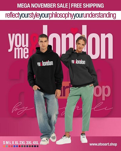 You, Me & London | Your Perfect Couple Hoodie is Here! Free Shipping on All Orders in our Mega November Sale!

Celebrate your...