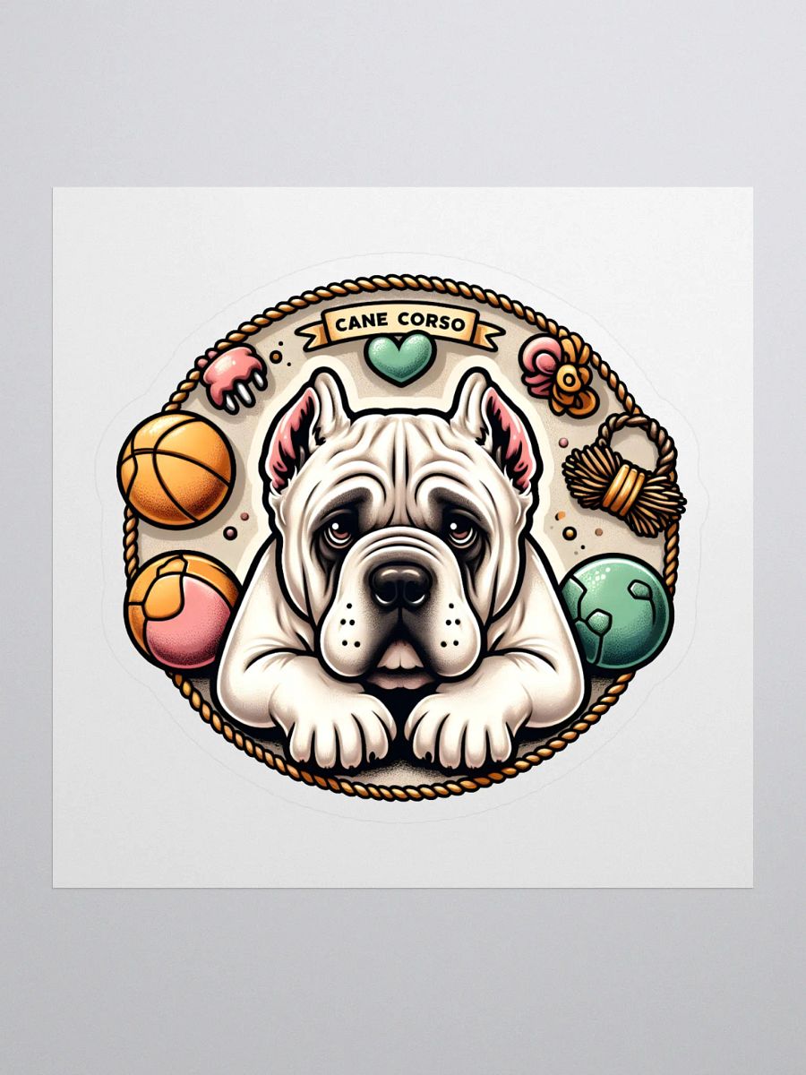 Rare White Cane Corso Sticker – Dog Lover’s Favorite Decal product image (1)
