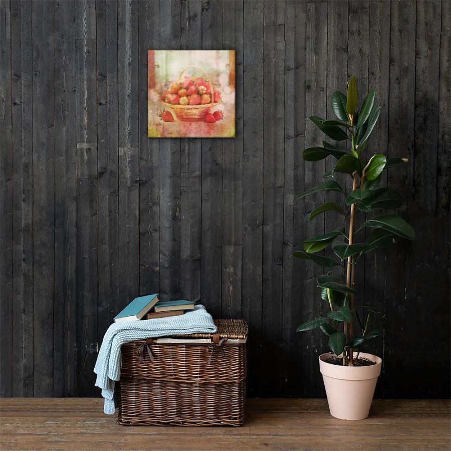 Summer Strawberry Canvas Art Print product image (6)