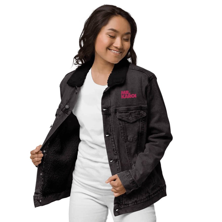Mr. Karoi Pink Logo Denim Jacket product image (8)