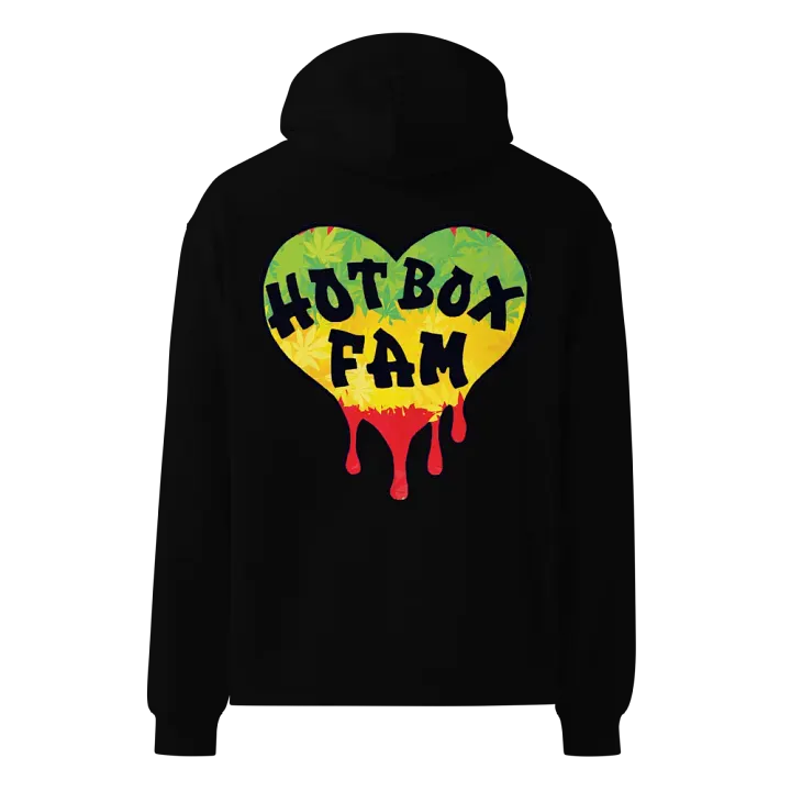 HOT BOX FAM RASTA HEART LOGO ON BACK product image (1)