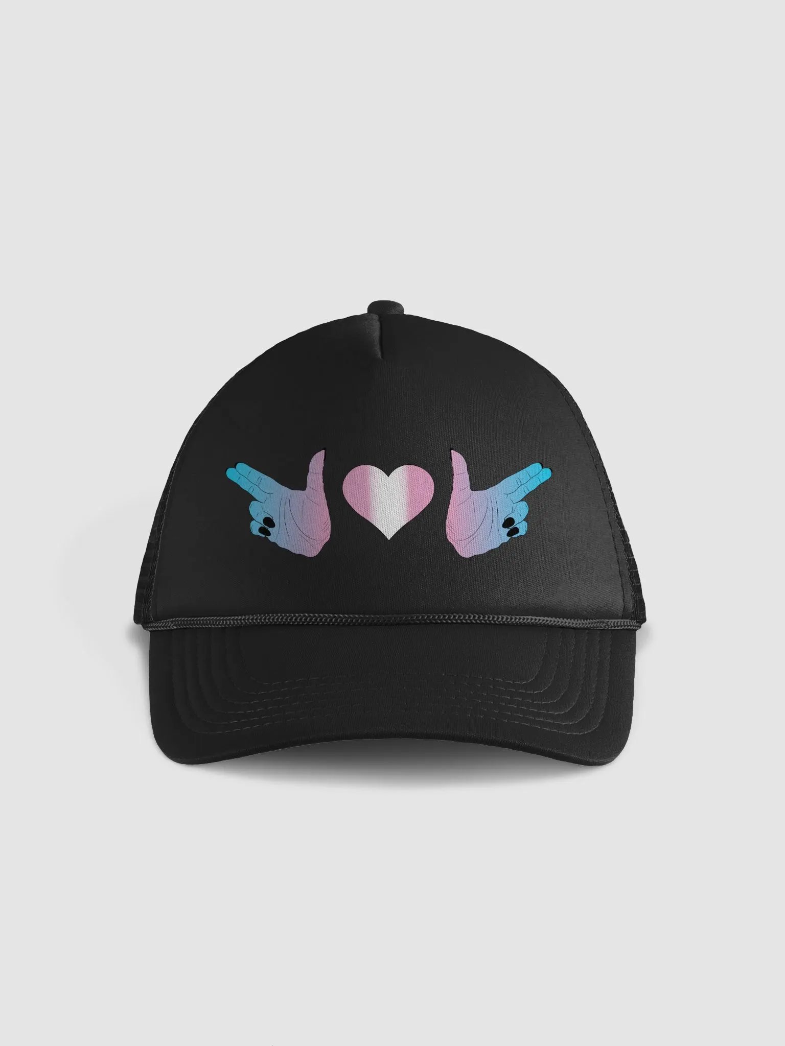 Finger Guns (trans flag) Hat product image (1)