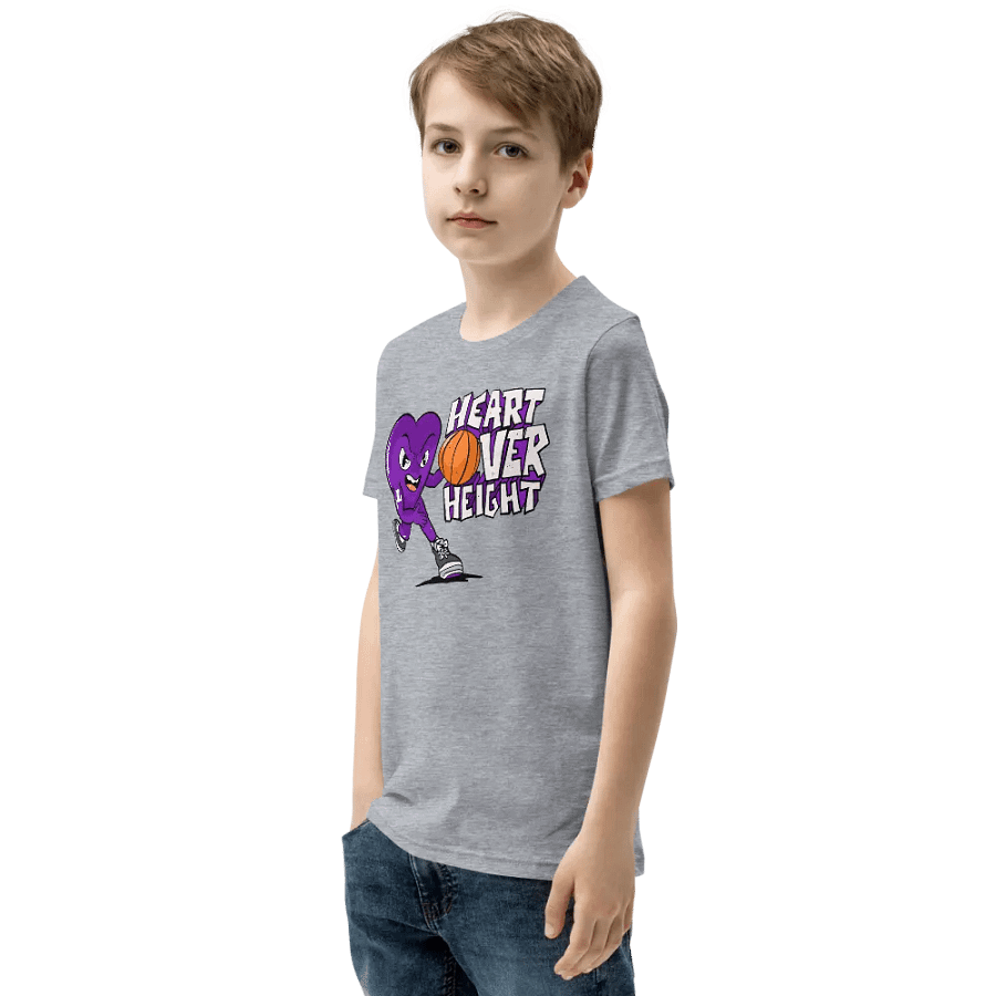 Youth Purple Heart Over Height T-Shirt product image (5)