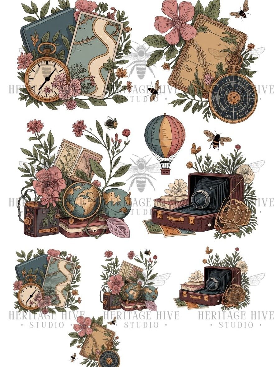 Vintage Travel Printable Ephemera – A4 PDF Junk Journal & Travel Gluebook Kit product image (5)