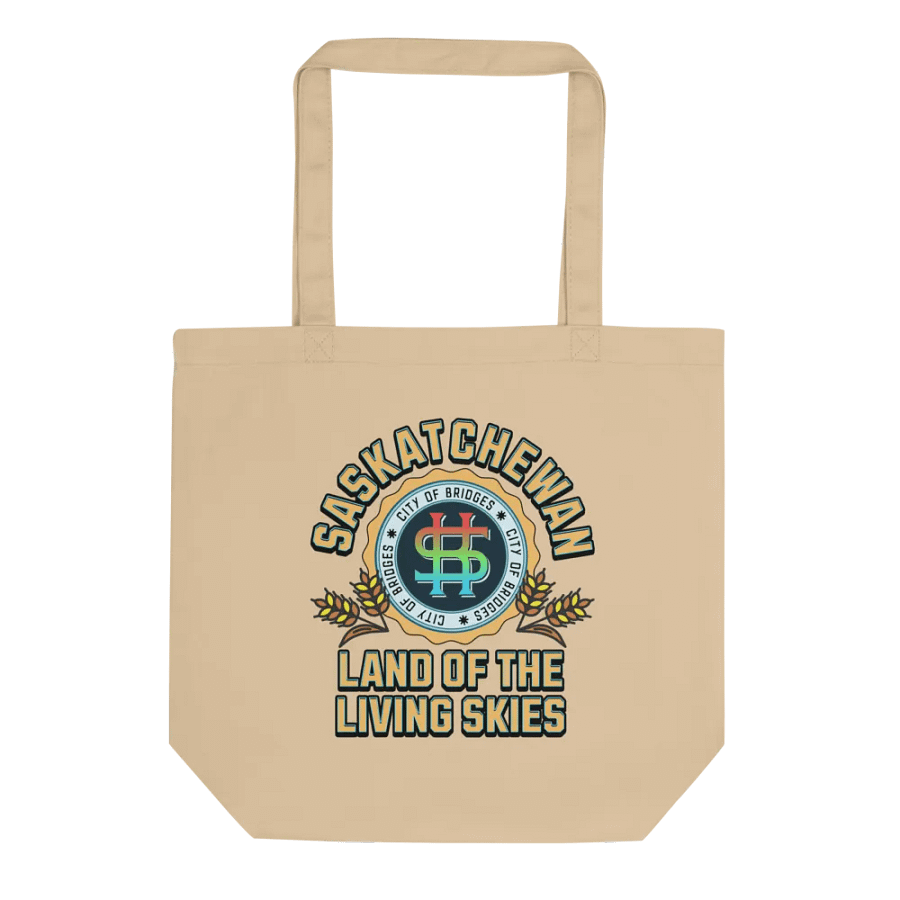 Saskatchewan Land Of The Living Skies Circular Logo Eco Tote product image (1)