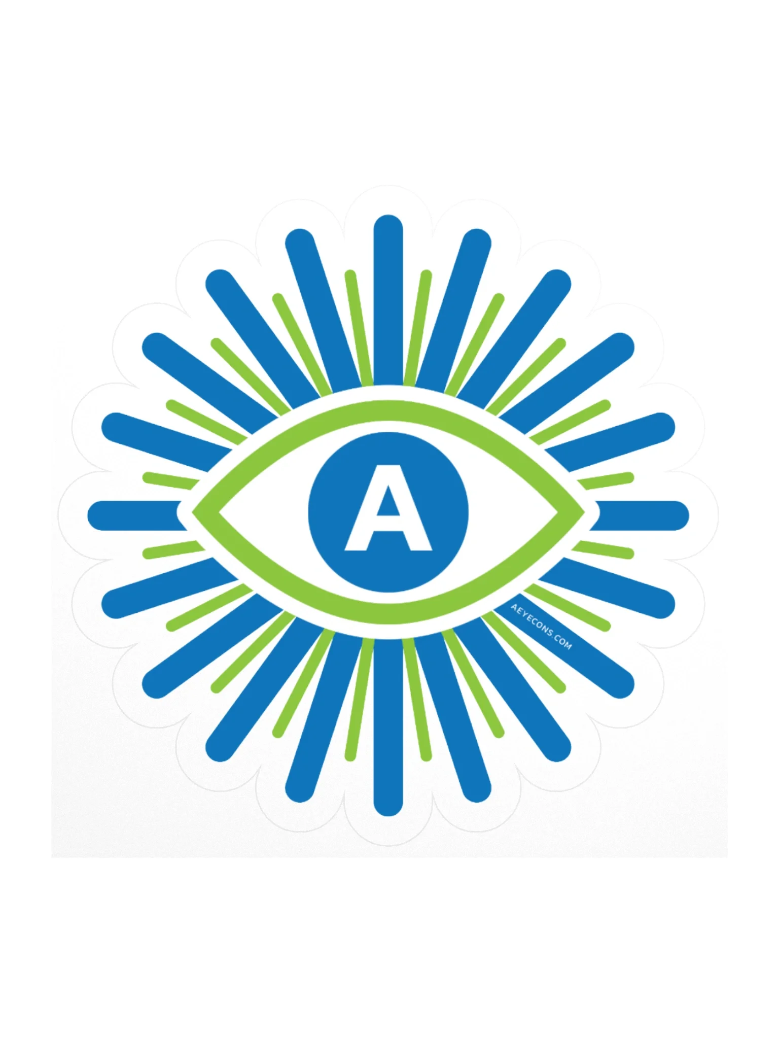 Official Logo of AI™ Burst Kiss-Cut Sticker | AI Sticker | AEYECONS™ product image (1)