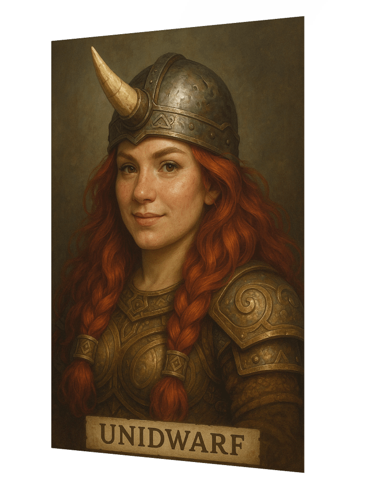 Uni-Dwarf Commemorative Portrait-Style Poster product image (2)