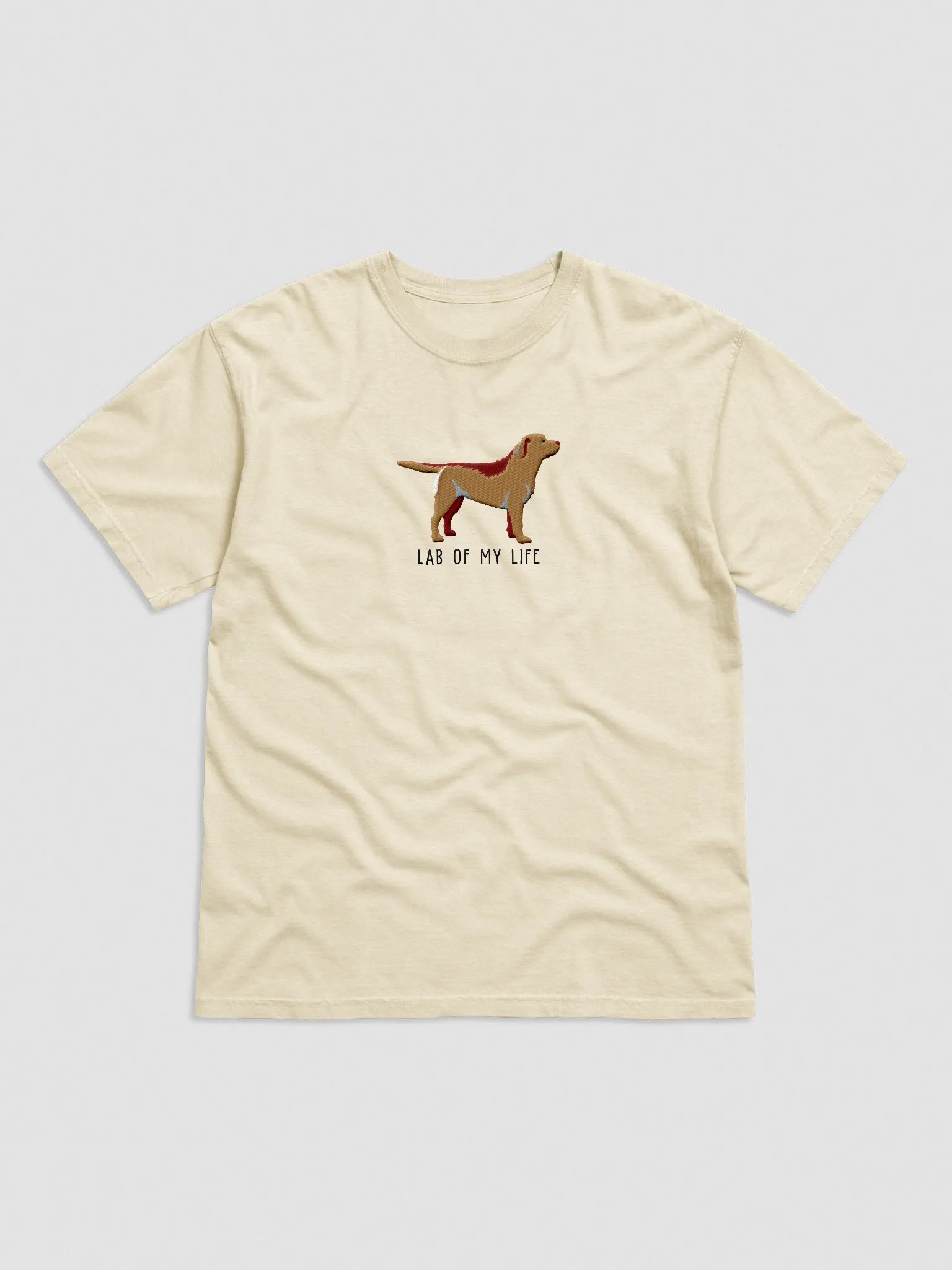 Lab of My Life T-Shirt(Embroidered) of a Labrador Retriever(Yellow) product image (4)