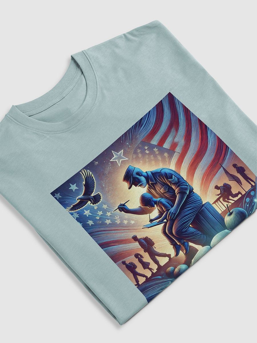 Patriotic Soldier and Child Illustration Tee product image (33)