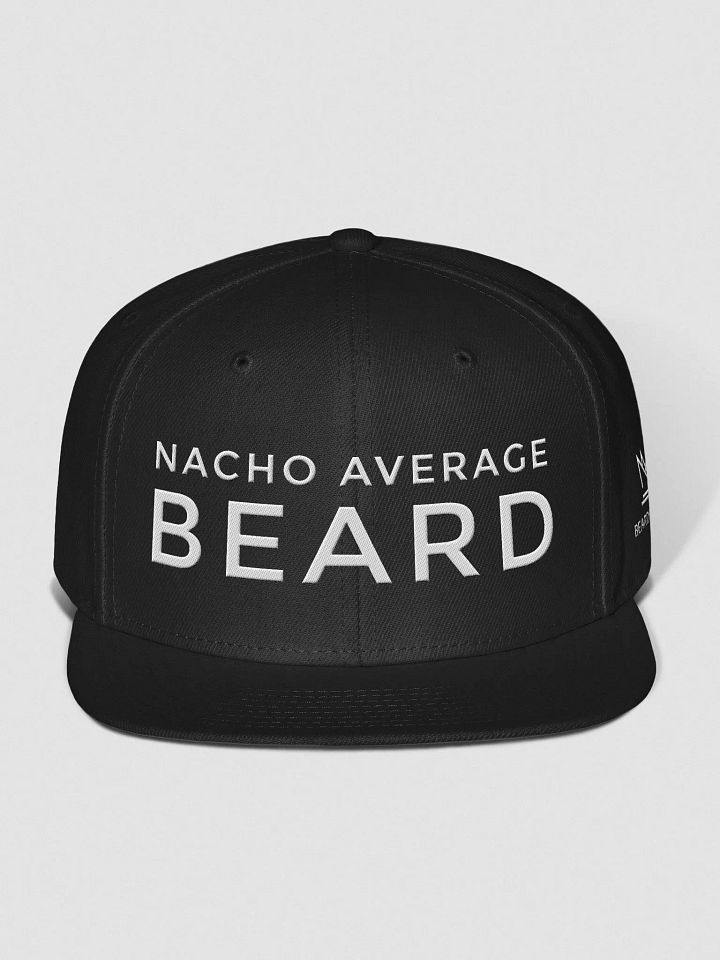 Nacho Average Beard Snapback Cap (White Embroidery) product image (1)