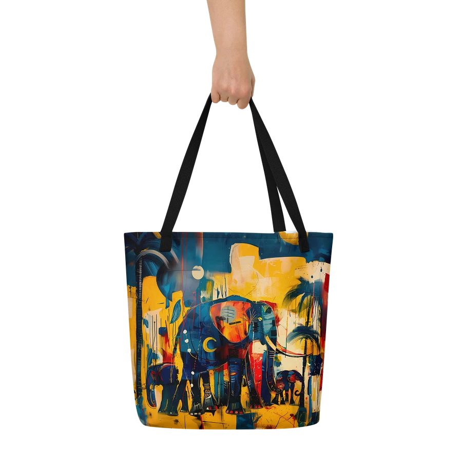 Tote Bag: Elephant Africa Abstract Art Elephant Family Abstraction Design product image (6)