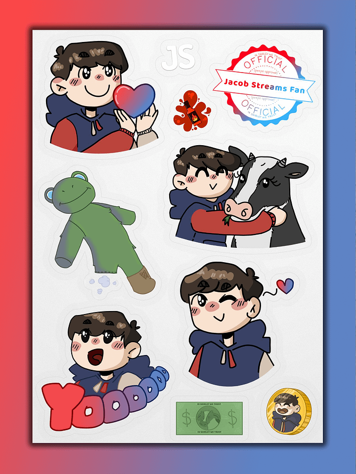 JacobStreams Sticker Sheet product image (1)