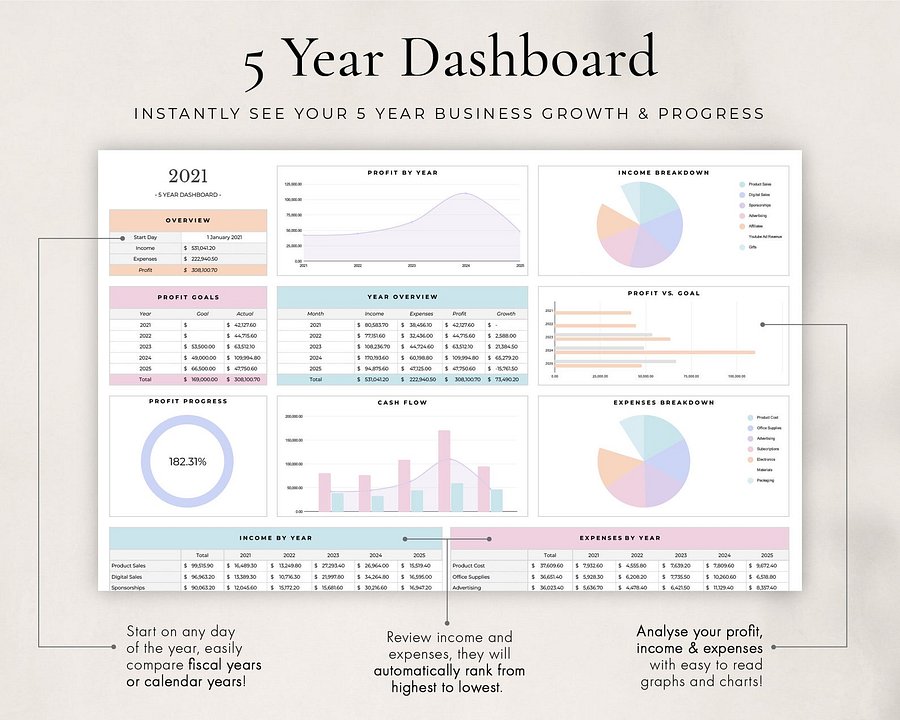 Bookkeeping Spreadsheet for Google Sheets product image (4)