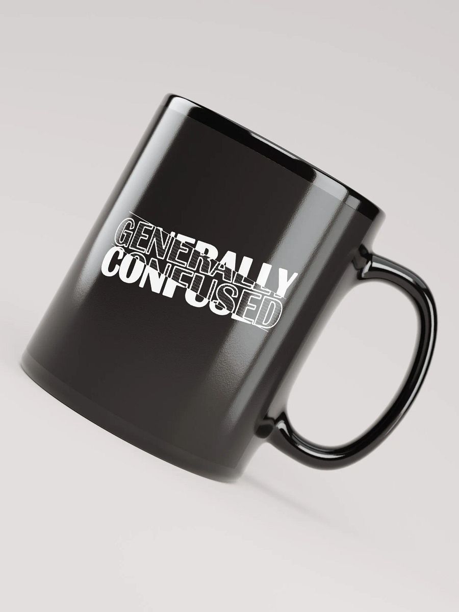 Generally Confused Black Glossy Mug product image (4)