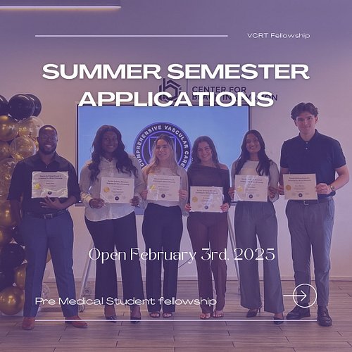 ✨ VCRT Summer Semester Applications opens Monday, February 3rd! ✨

Our Fall 2024 Semester fellows are future healthcare leade...