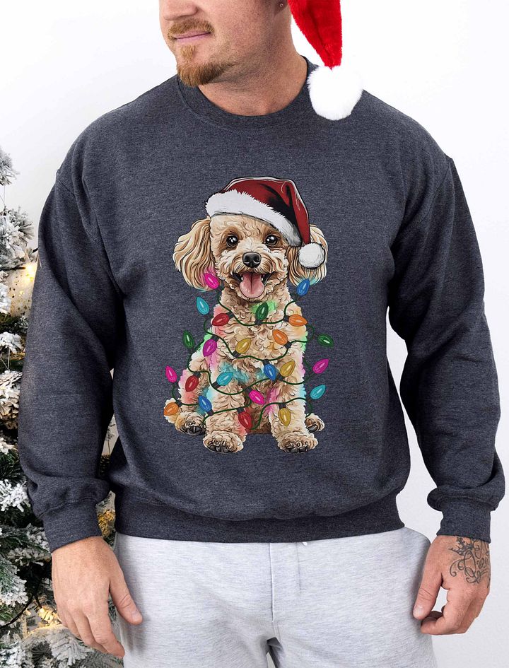 Funny Toy Poodle(Beige) Christmas Sweatshirt product image (1)