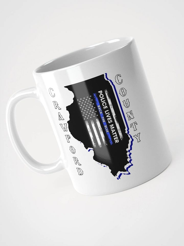 Back the Blue Crawford County, Illinois - White Mug product image (1)