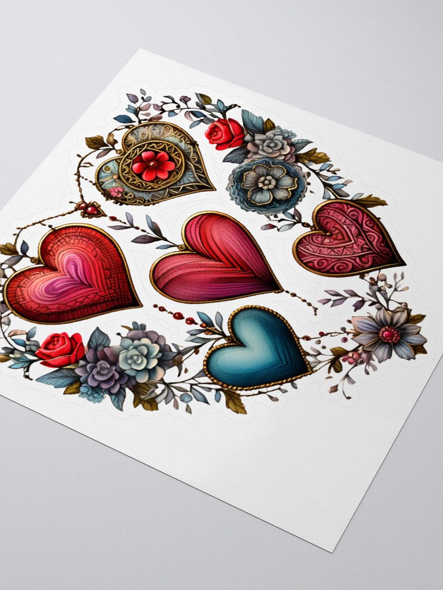 Victorian Valentine Hearts Sticker product image (3)