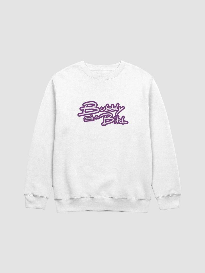 Bubbly and a B*tch (lined design, #763D7D) printed crewneck product image (25)