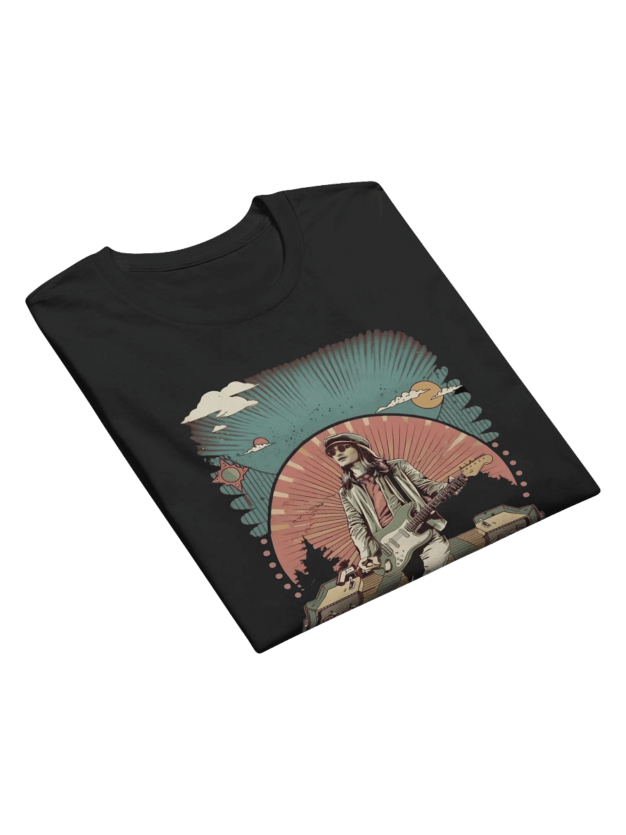 Vintage 70's Style Guitarist Soft Long Sleeve Crew Neck T-Shirt product image (5)