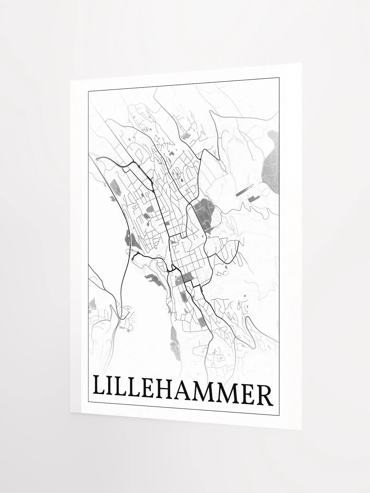 Lillehammer, Norway, city map print product image (6)