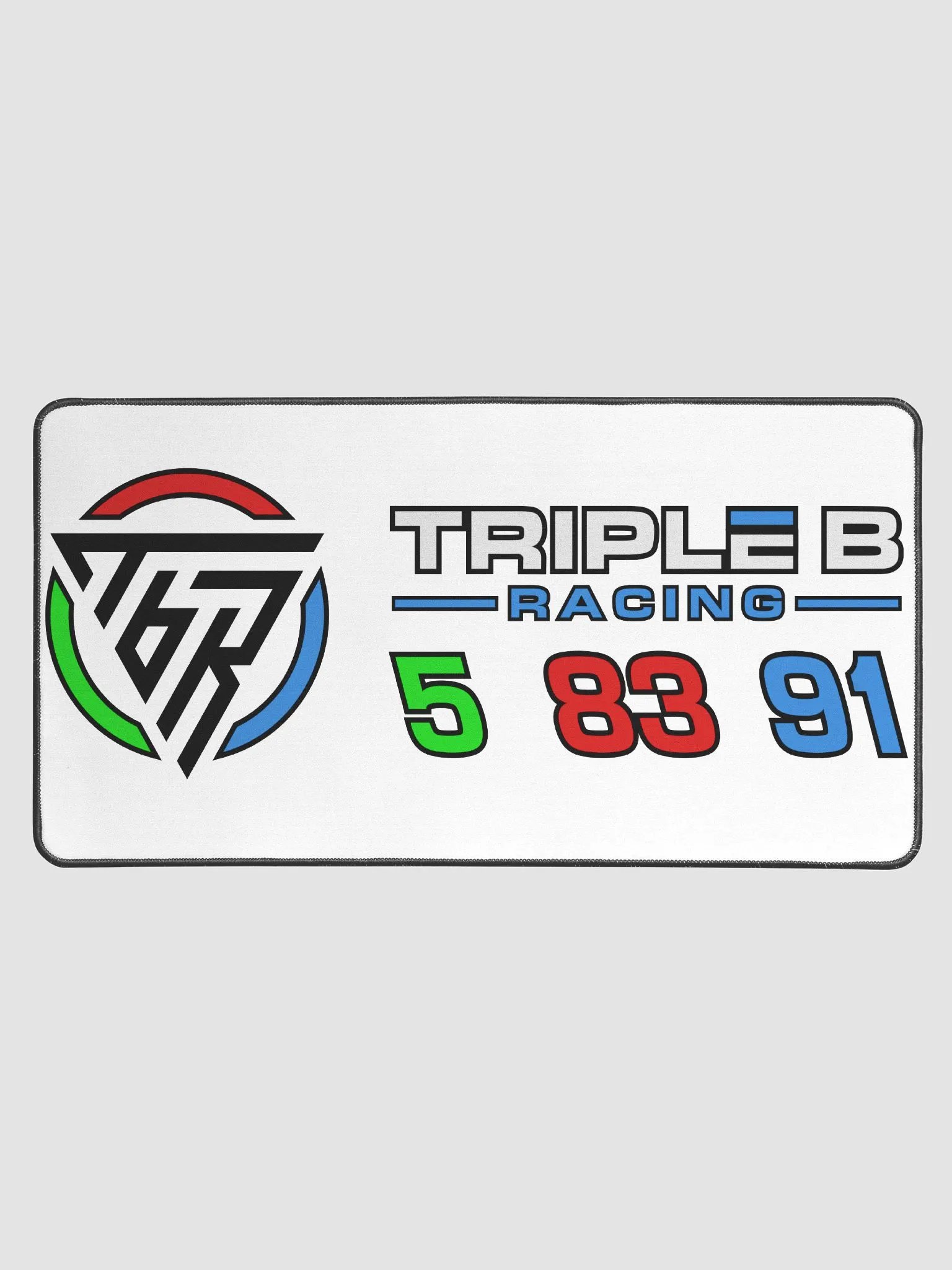 Triple B Racing numbers desk mat (White) product image (1)
