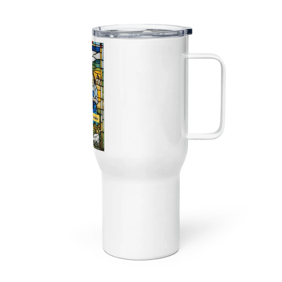 Blessed are the Cheesemakers Stainless Steel travel mug with handle #04 product image (4)