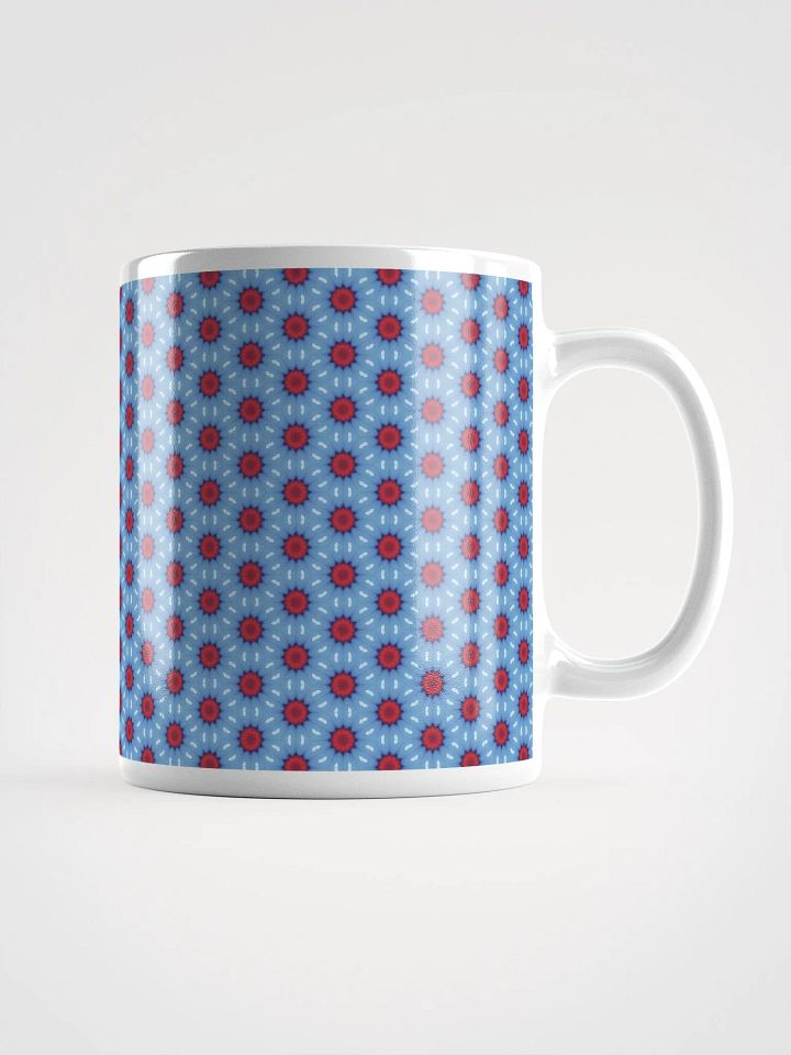 Blue Red & White Sunshine Ceramic Mug product image (2)