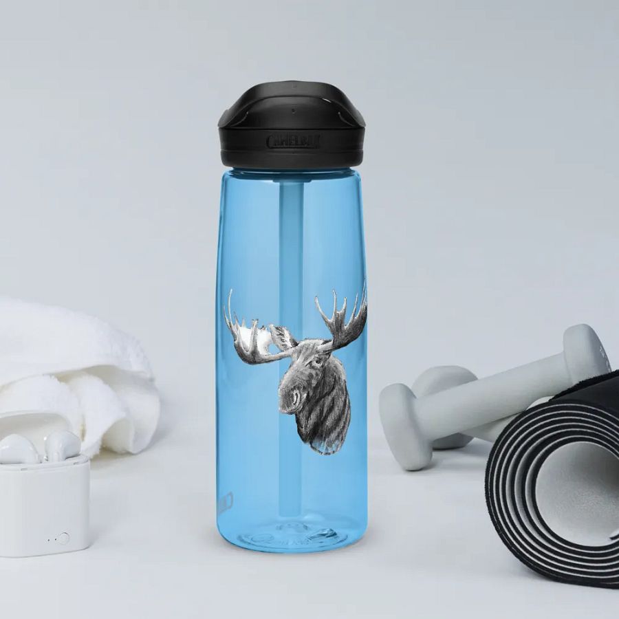Moose Drawing Water Bottle Straw product image (69)