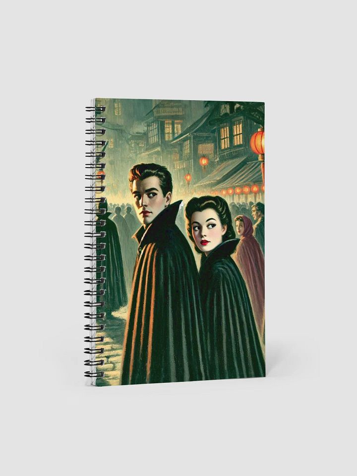 Cloaked Figures on a Misty Night Gothic Notebook product image (1)