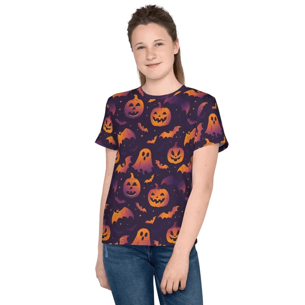 Smiley Pumpkin Halloween T-shirt product image (10)