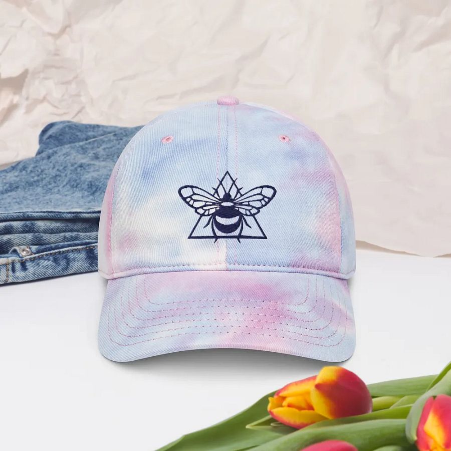 blue logo tiedye hat product image (3)