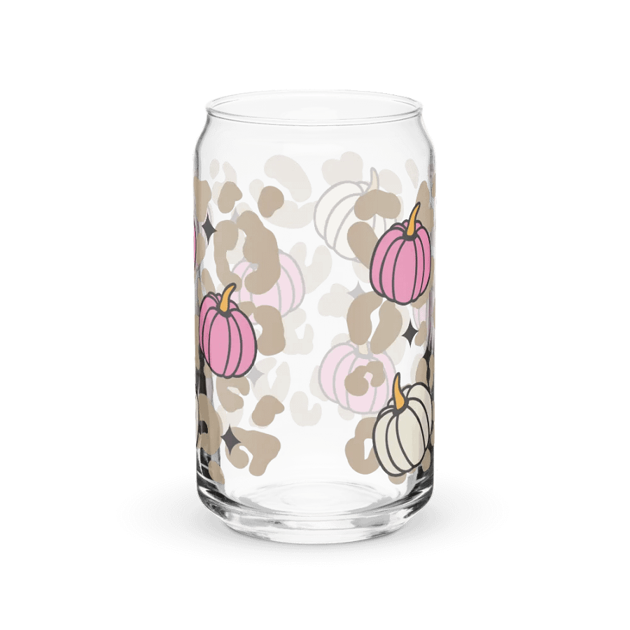 Pink Starry Pumpkin Can Glass, Wood Cover and Metal Straw product image (8)