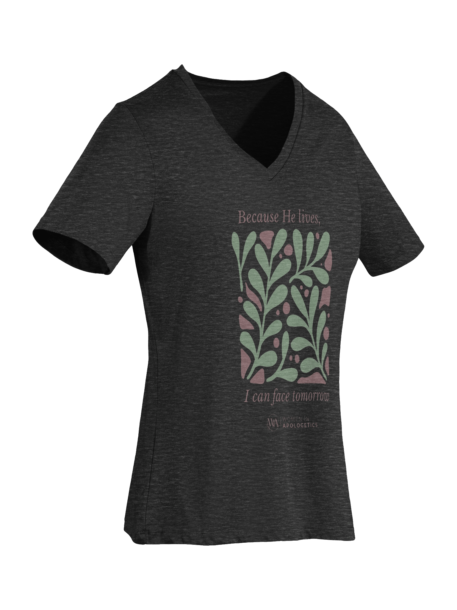 Because He Lives, I Can Face Tomorrow V-neck Shirt product image (11)