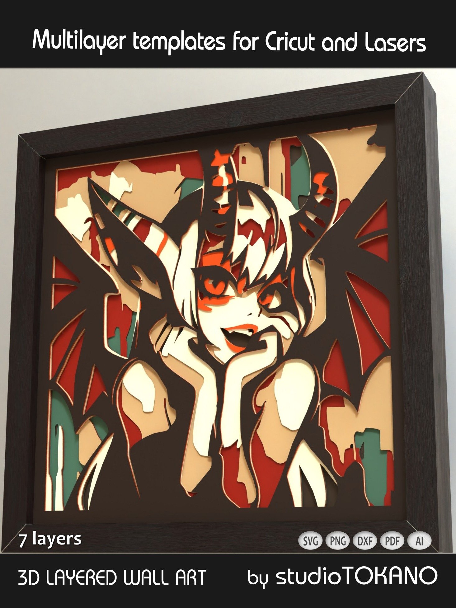 Cute Demon Multi layered Shadowbox product image (6)